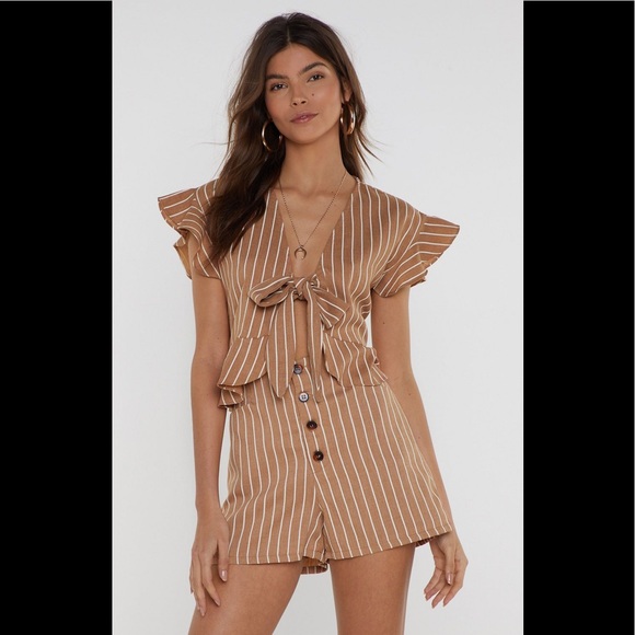 NWT NASTY GAL All Stripes of Rad Button Down Shorts S - Picture 5 of 5